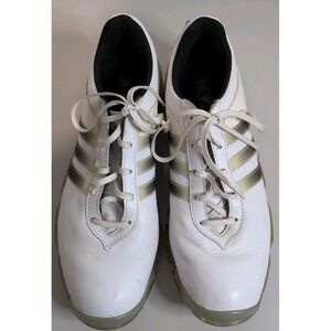 Adidas Women's White, Gold & Silver Athletic Golf Shoes Size 9